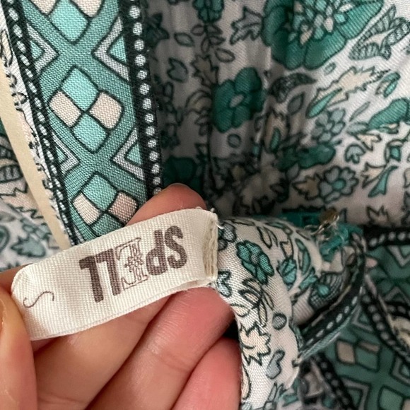 Spell Kombi Folk Dress in Sage - Picture 13 of 16